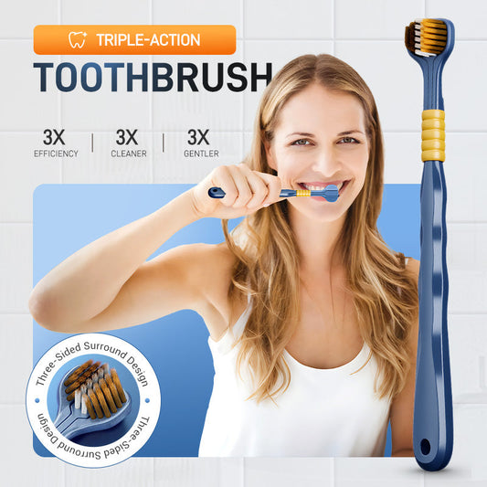 🎁New arrival 50% OFF💥🦷Three-headed multi-angle cleaning toothbrush