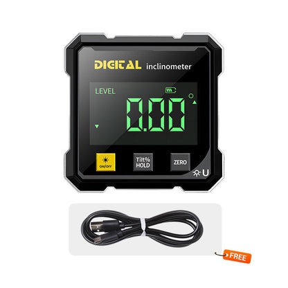 4-Side Magnetic Digital Angle Gauge with Laser
