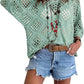 🔥Hot Sale-Women's Boho Crochet Tops V Neck Hollow Out Knit Shirts