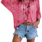 🔥Hot Sale-Women's Boho Crochet Tops V Neck Hollow Out Knit Shirts