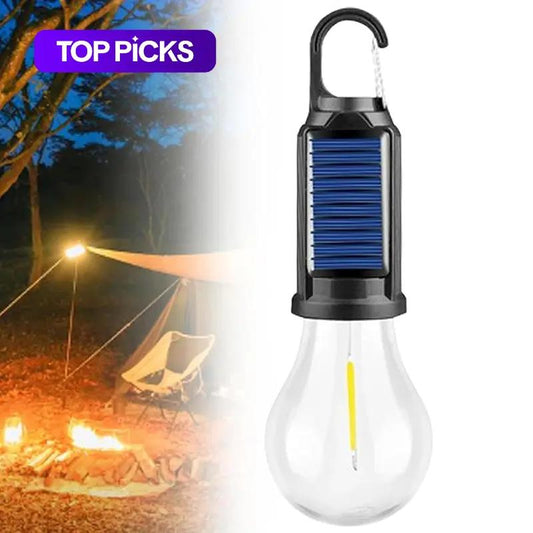 🏕️ Hängande retro campinglampa – Solcell & Typ-C laddning – Belysning & dekoration ☀️