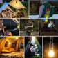 🏕️ Hängande retro campinglampa – Solcell & Typ-C laddning – Belysning & dekoration ☀️