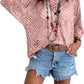 🔥Hot Sale-Women's Boho Crochet Tops V Neck Hollow Out Knit Shirts