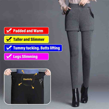 🎁Meet Christmas 50% OFF🎄|Faux Two Piece Curves Body Shaping Pants