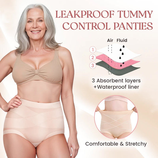🌷 BUY 1 GET 1 FREE! 🔥 Leakproof Tummy Control Panties – Lightweight, Comfortable & Seamless Design for Everyday Confidence ✨📦