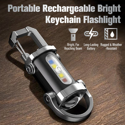 🎉BUY 1 GET 1 FREE🎁Portable Rechargeable Bright Keychain Flashlight