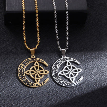 🔥 BUY 1 GET 1 FREE 🔥 Celtic Moon Pendant Necklace
