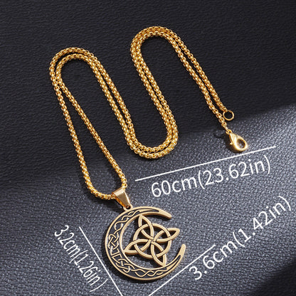 🔥 BUY 1 GET 1 FREE 🔥 Celtic Moon Pendant Necklace