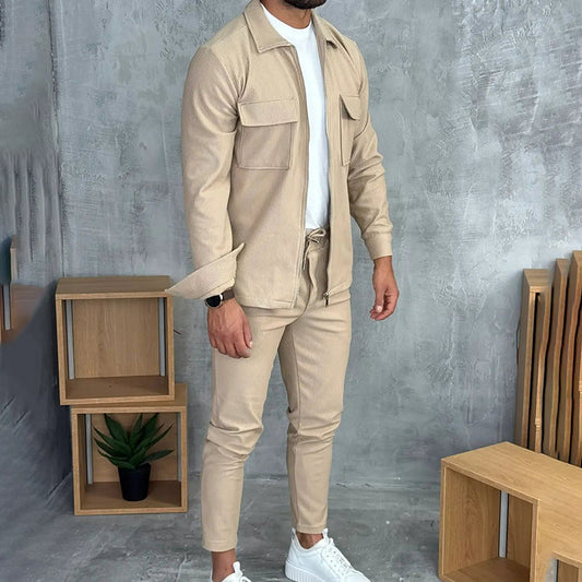 🔥Hot Sale 50%OFF✨Offers-Men’s Minimalist Jacket & Pants 2-Piece Set