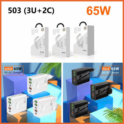 🔥New Hot Selling❤️‍🔥 [Practical Gift] 65W Multiple-Ports Fast Charger