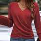 🎁Meet Christmas 40% OFF🎄|Women's Elegant Casual V-Neck Knit Top 【FREE SHIPPING !!!】