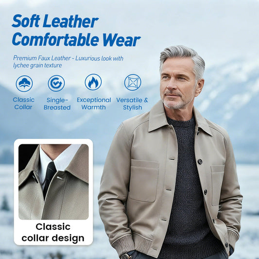 🔥 Hot Sale 50% OFF 🔥Men's Classic Faux Leather Jacket