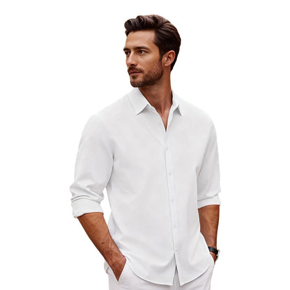 🔥 Men's Classic Long-Sleeve Button-Down Shirt