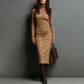 🎁Meet Christmas 50% OFF🎄|Elegant Turtleneck Long-Sleeve Bodycon Dress
