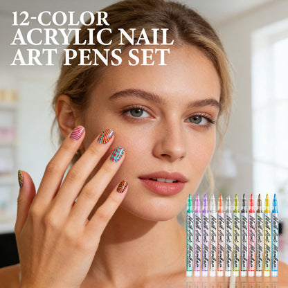 🔥New Year's Special Offer:50% OFF❤️12-Color Acrylic Nail Art Pens Set🧡💛
