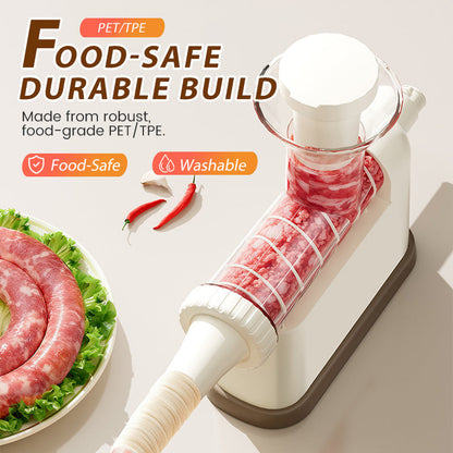🔥 Hot Sale 50% OFF 🔥Manual Sausage Stuffer Machine with 3 Nozzles