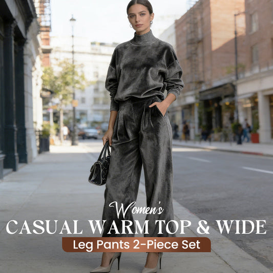 🎁2026 New Arrivals 50% OFF💥Women’s Casual Warm Top & Wide Leg Pants 2-Piece Set