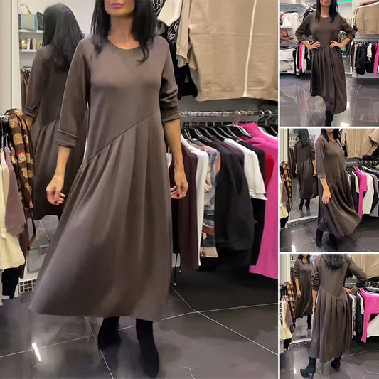 🎁2026 New Arrivals 50% OFF💥Women’s Casual Asymmetrical Pleated Maxi Dress