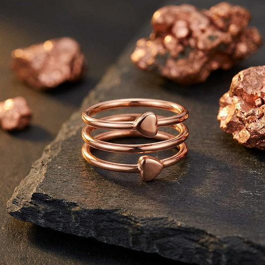 💕 Buy 1 Get 1 Free 💕Adjustable Spiral Heart Copper Ring