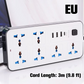 🔥🎁Nyhet 50 % RABATT🔥Eluttag med flera uttag och lång förlängningssladd – USB-laddningsportar ingår