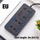 🔥🎁Nyhet 50 % RABATT🔥Eluttag med flera uttag och lång förlängningssladd – USB-laddningsportar ingår