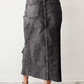 👗💙 50% RABATT! | Högmidjad Denimkjol med Slitningar – Trendiga Distress-detaljer & Asymmetrisk Fåll!