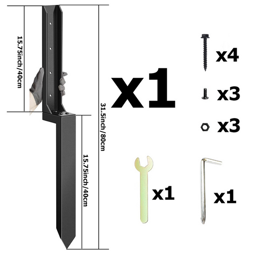 Markankare för staketstolpar (H-balksmodell) 🔩 | Ingen grävning krävs | Montering med en hammare | Rost- och korrosionsbeständig | Mångsidig användning för staket, brevlådor och lusthus 🏡