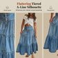 👗 50% RABATT NU! 👖 Denim maxikjol – hög midja & skiktad A-linje – Knapp framtill & vintage charm – perfekt för en elegant, avslappnad look ✨