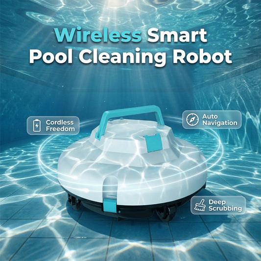 🤖🌊 Trådlös poolrobot | Automatisk rengöring med sugkraft & smart navigering