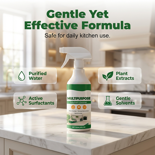 🧼 KÖP 2 FÅ 1 GRATIS! 🧽 Köksspray – Instant fettborttagning – Djuprengör utan kemikalier – För spis, fläkt & bänk – Blank på sekunder ✨