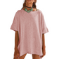👚 50% RABATT NU!🌸 Dam Lös Båthalsringning Topp – Mjuk & Andningsbar – Elegans i Vardagen ✨