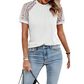 ✨ Women's patchwork kortärmad topp – bekväm rund hals 👚
