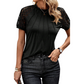 ✨ Women's patchwork kortärmad topp – bekväm rund hals 👚