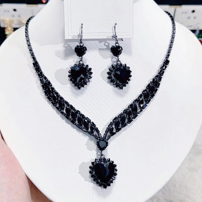 💎 40% RABATT! ✨ Glittrande hjärtsmyckesset – Halsband & örhängen, elegant & lättviktigt 💖