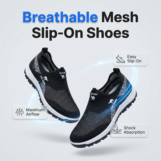 Andningsbara mesh-sneakers för män – slip-in design