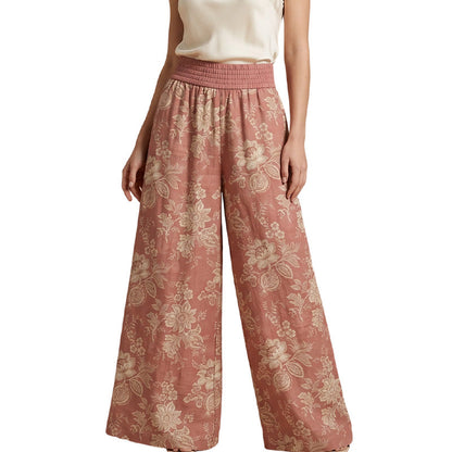 🔥 50% RABATT NU!! 🌸 Palazzobyxor med vida ben för dam ✨ Lätt, luftig komfort & elegant blommönster för sommarens alla tillfällen ☀️