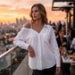 👚50% RABATT NU! ✨ Avslappnad baraxlad skjorta för dam med knäppning – sval, ledig & snygg för sommaren ☀️
