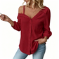 👚50% RABATT NU! ✨ Avslappnad baraxlad skjorta för dam med knäppning – sval, ledig & snygg för sommaren ☀️