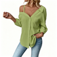 👚50% RABATT NU! ✨ Avslappnad baraxlad skjorta för dam med knäppning – sval, ledig & snygg för sommaren ☀️
