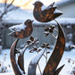 🌼🕊️ Rustic Bird & Flower Metal Garden Stake 🏡