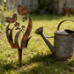 🌼🕊️ Rustic Bird & Flower Metal Garden Stake 🏡