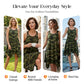 👗 BEGRÄNSAD TID – 50 % RABATT! ✨ Ärmlös kamouflageklänning – asymmetrisk fåll, edgy stil & unik design 🍂
