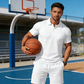 🌬️ Conjunto Masculino Casual 2 Peças Respirável – Polo + Shorts com Ajuste Confortável para o Verão