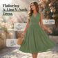 👗✨🦢 Elegant damklänning – ärmlös V-ringning