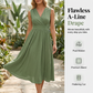 👗✨🦢 Elegant damklänning – ärmlös V-ringning