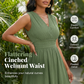 👗✨🦢 Elegant damklänning – ärmlös V-ringning