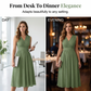 👗✨🦢 Elegant damklänning – ärmlös V-ringning