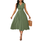 👗✨🦢 Elegant damklänning – ärmlös V-ringning