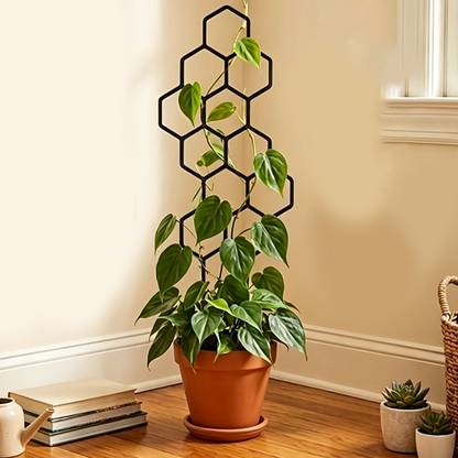 🌿 BEGRÄNSAD TID 50% RABATT! ✨ Bikakeformat Växtspaljé – Rostskyddad, Stapelbar, Enkel Installation 🐝