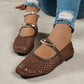 👡 50% RABATT NU! 🌬️ Kvinnors Mesh Mary Jane Flats – Andningsbar Ihålig Design, Metallic Guldtonad Accent & Slip-On – Sval & Chic För Sommaren ✨